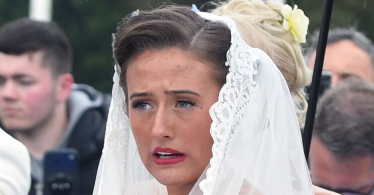 Venezuela Fury looking serious on her wedding day