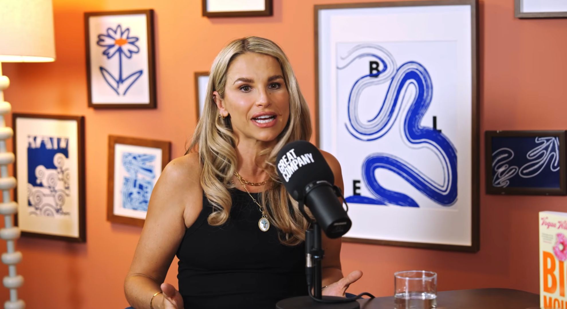 Vogue Williams on a podcast