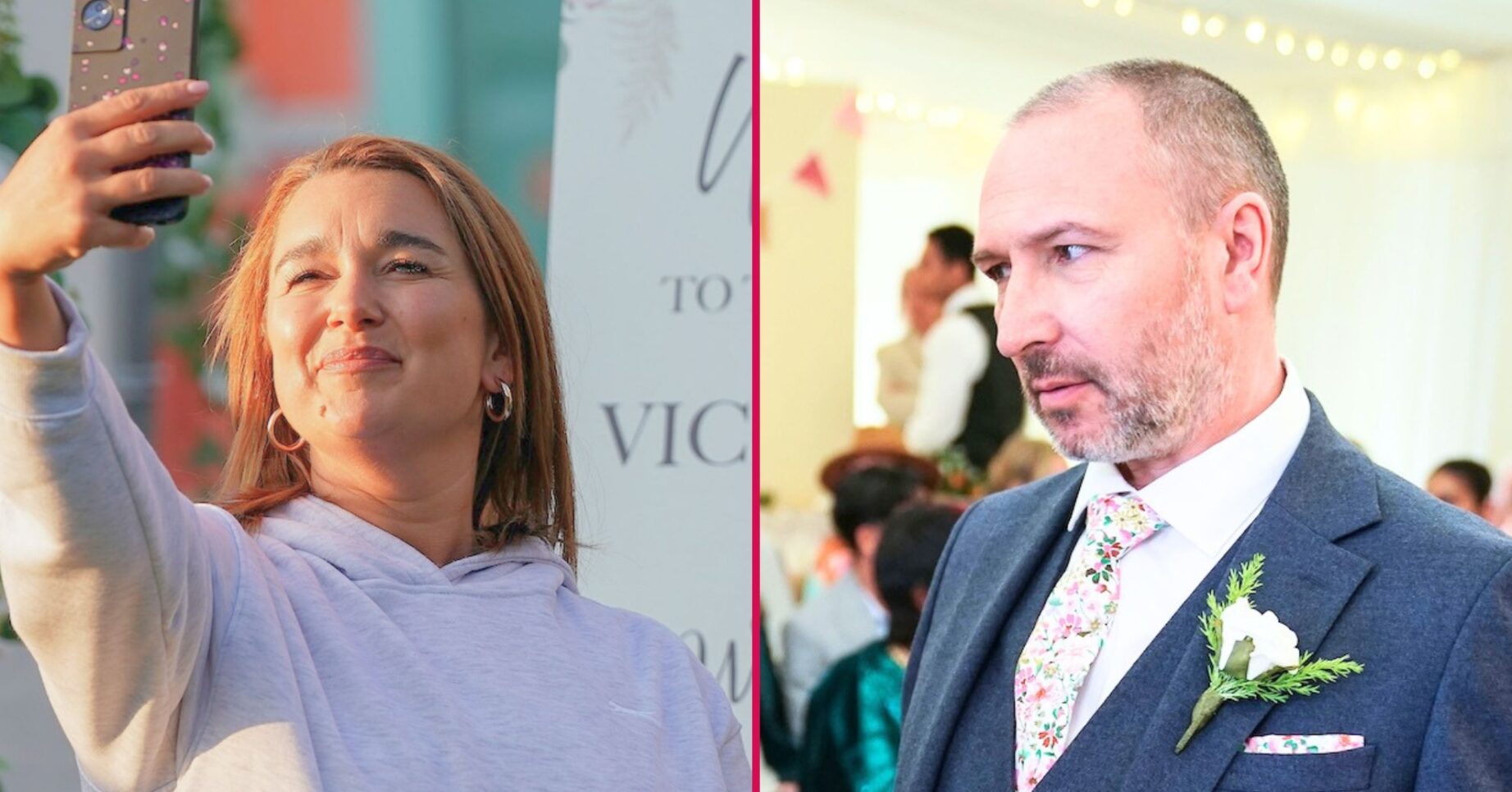 Vicki and Ross split image