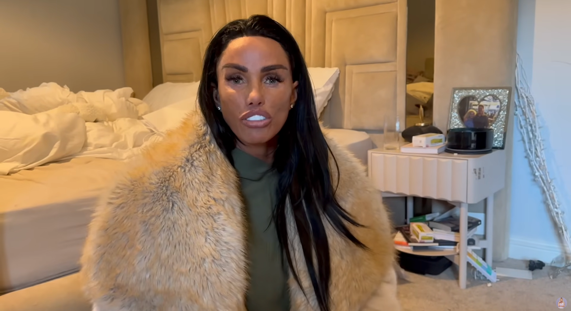 Katie Price in her bedroom