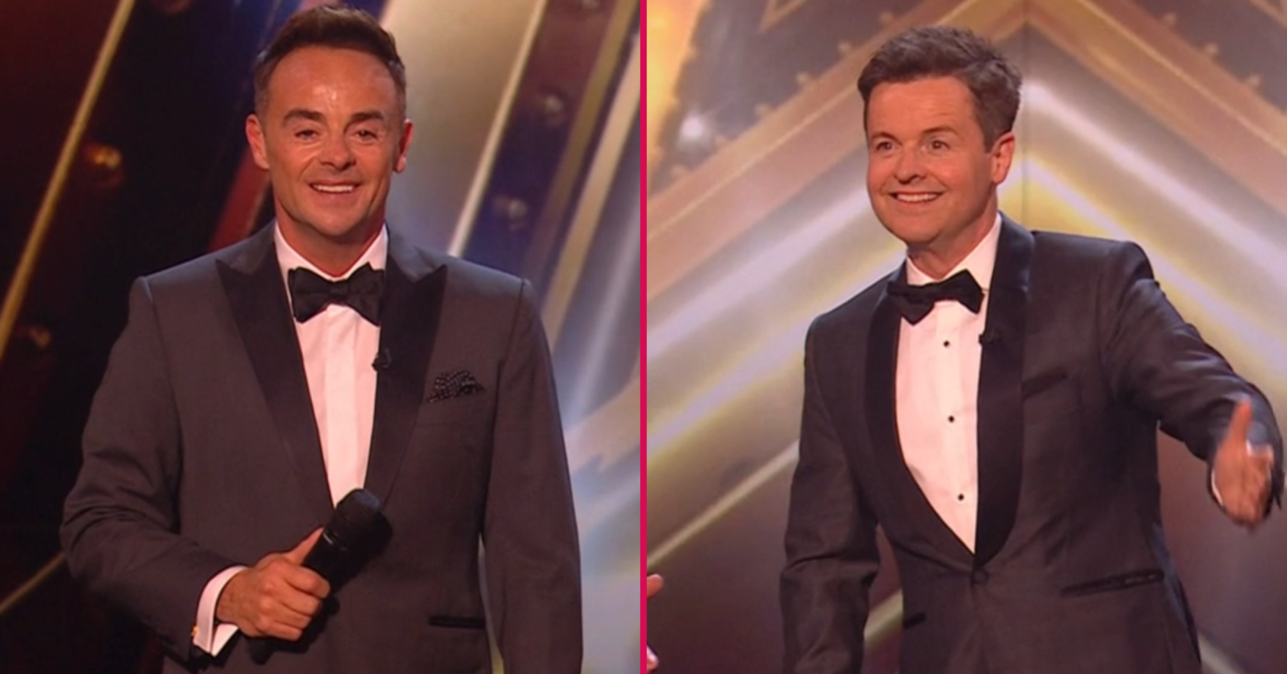 Ant and Dec on the Britain's Got Talent final