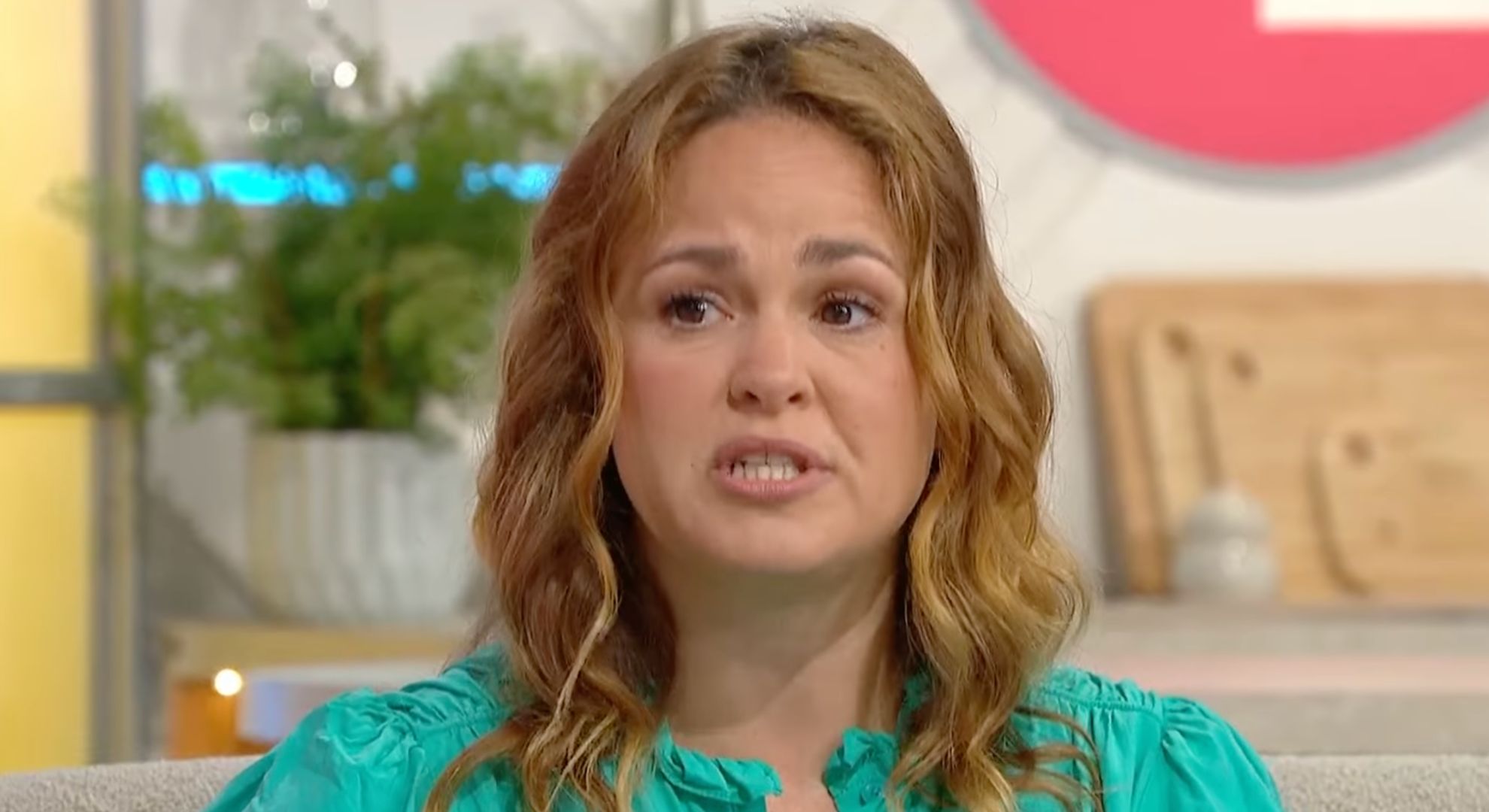 Giovanna Fletcher green dress