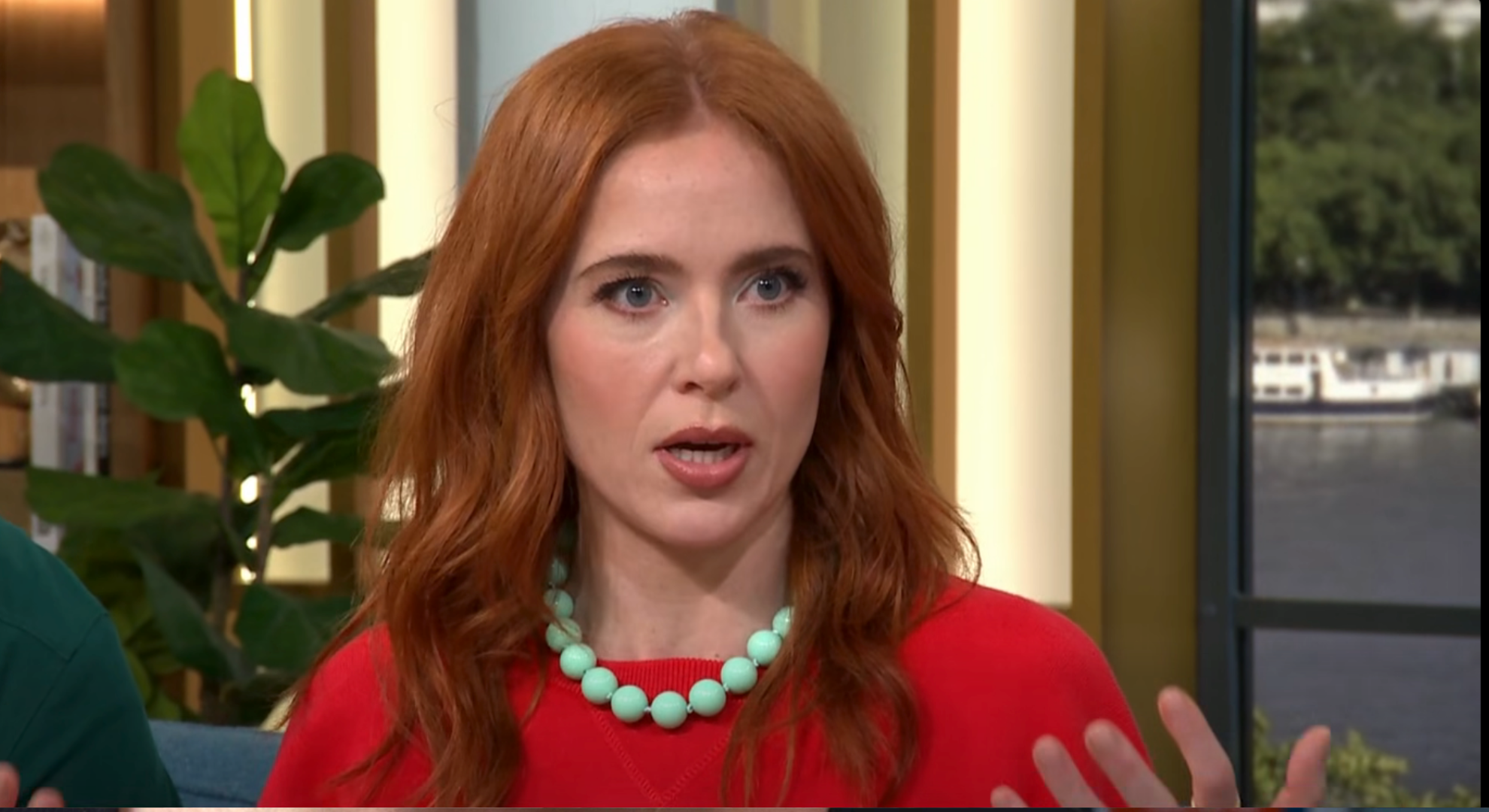 Angela Scanlon looking shocked on This Morning