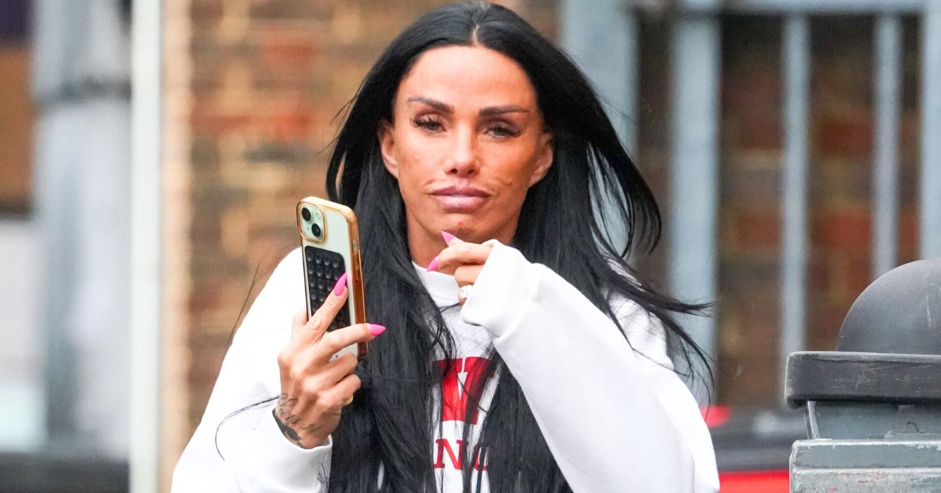 Katie Price on phone