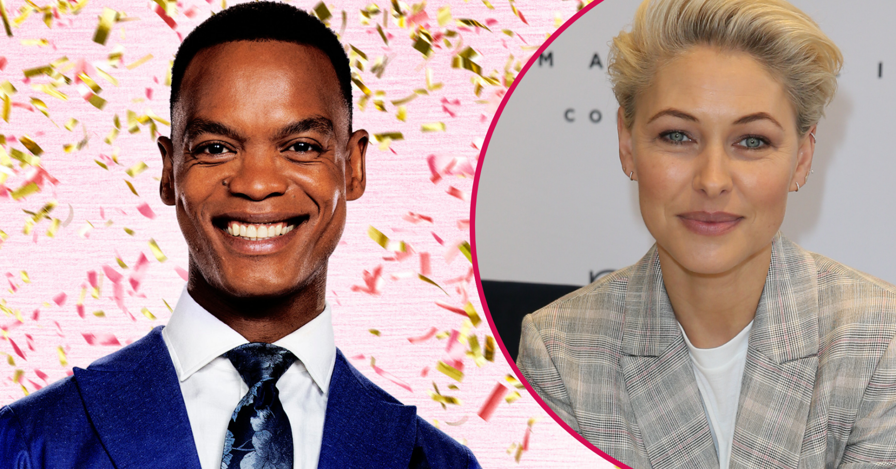 Johannes Radebe and Emma Willis