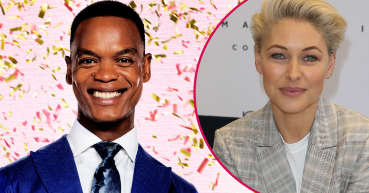 Johannes Radebe and Emma Willis