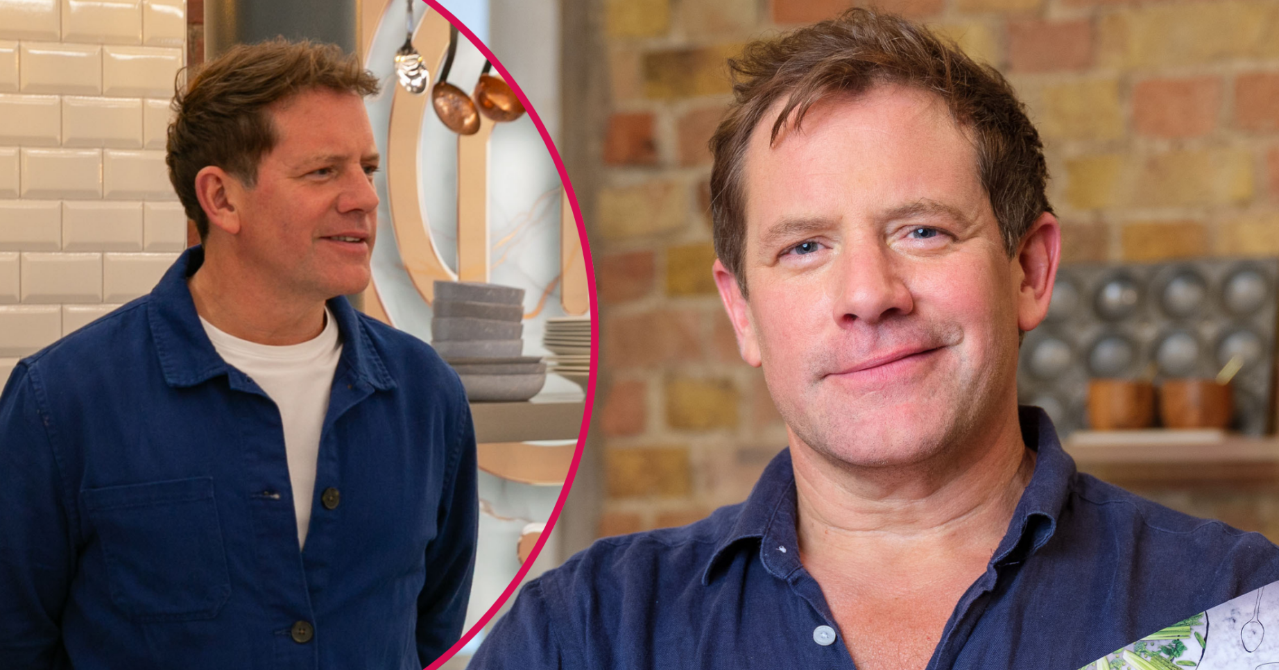 Matt Tebbutt wearing a navy shirt