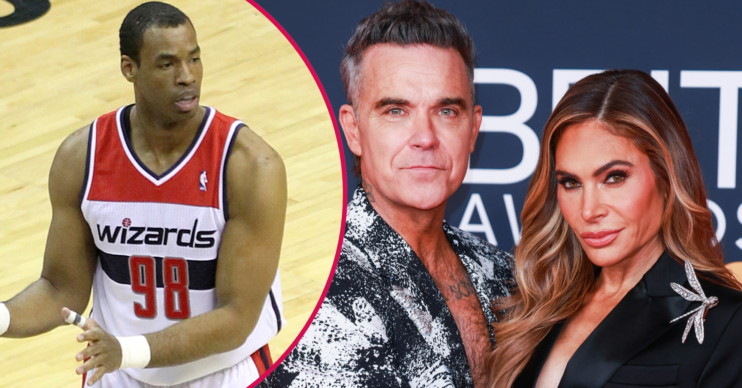 Jason Collins, Robbie Williams and wife Ayda