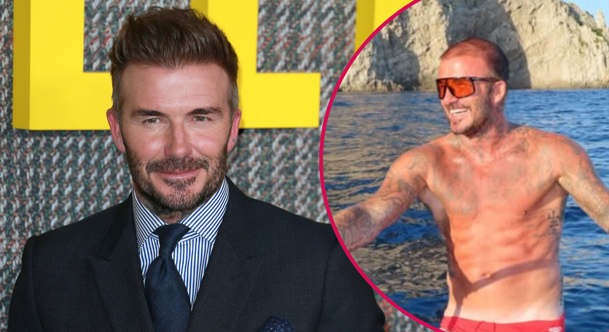 David Beckham gives fans an eyeful as he celebrates 51st birthday in tiny red Speedos: ‘Anyone else zoomed in?!’