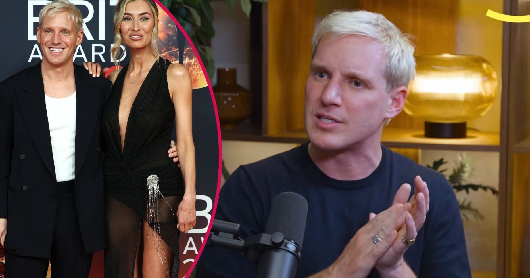 Jamie Laing and Sophie Habboo on the red carpet/Jamie Laing on My Happy Place podcast