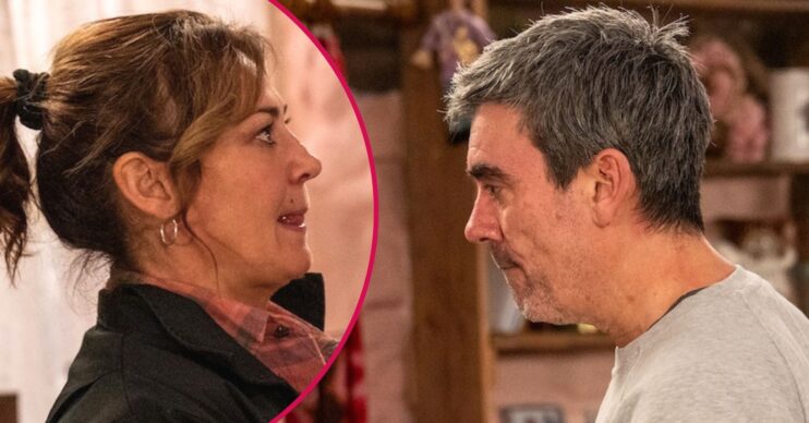 Moira and Cain in Emmerdale (Credit: ITV)