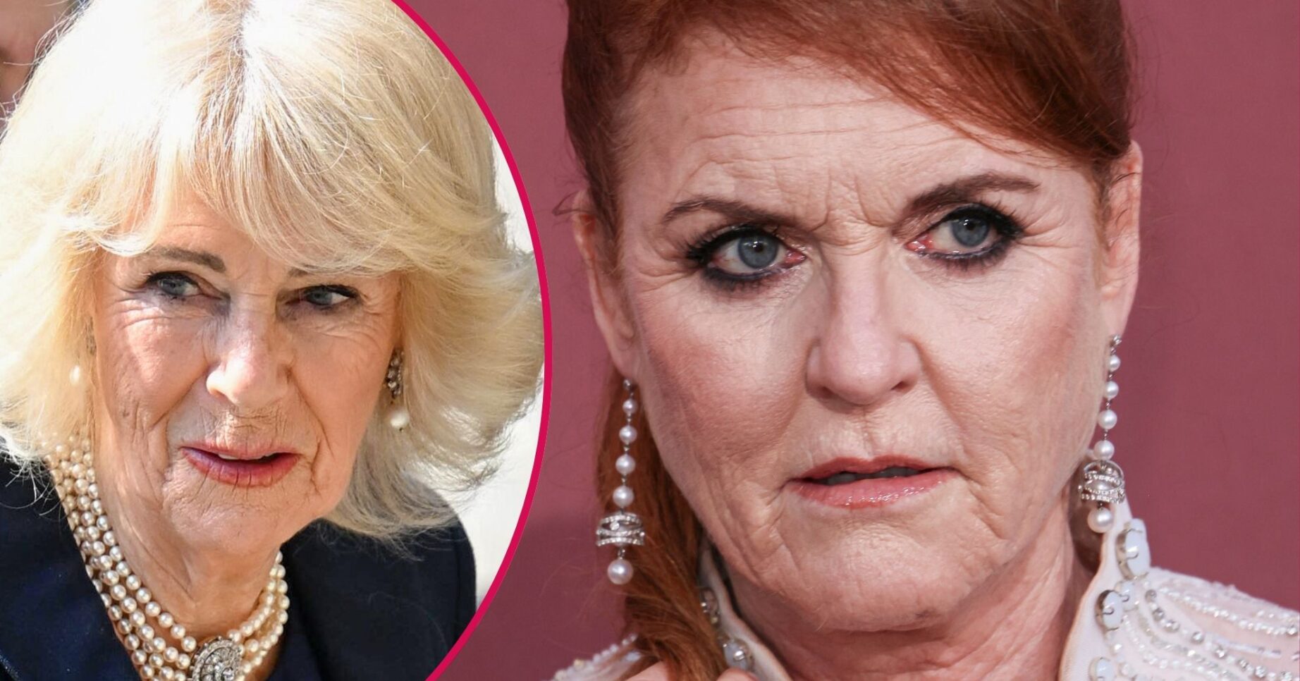 Queen Camilla and Sarah Ferguson, Fergie frowning