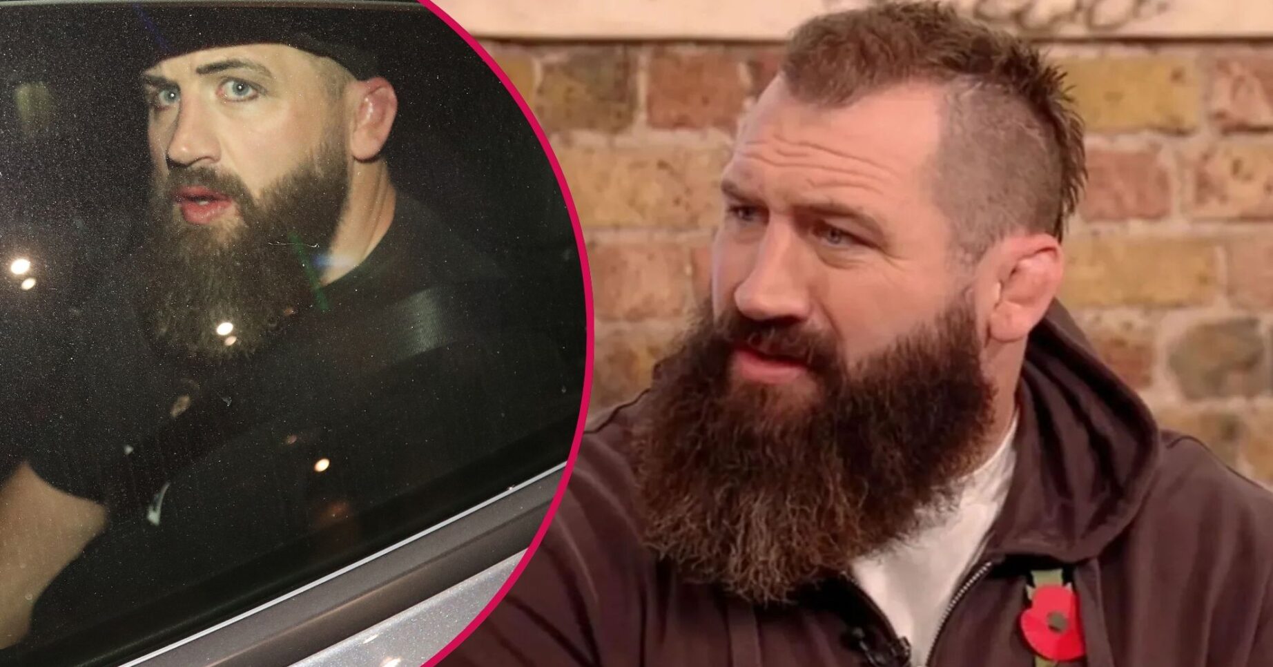Joe Marler in a car/Joe Marler looking to the side