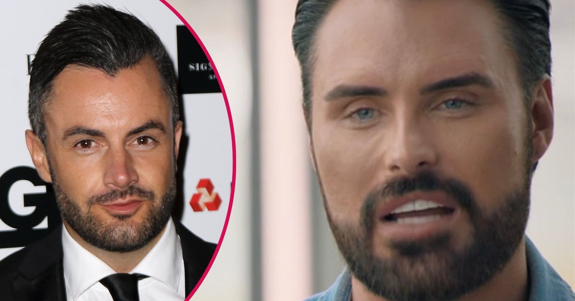 Dan Neal on the red carpet / Rylan Clark on The Assembly