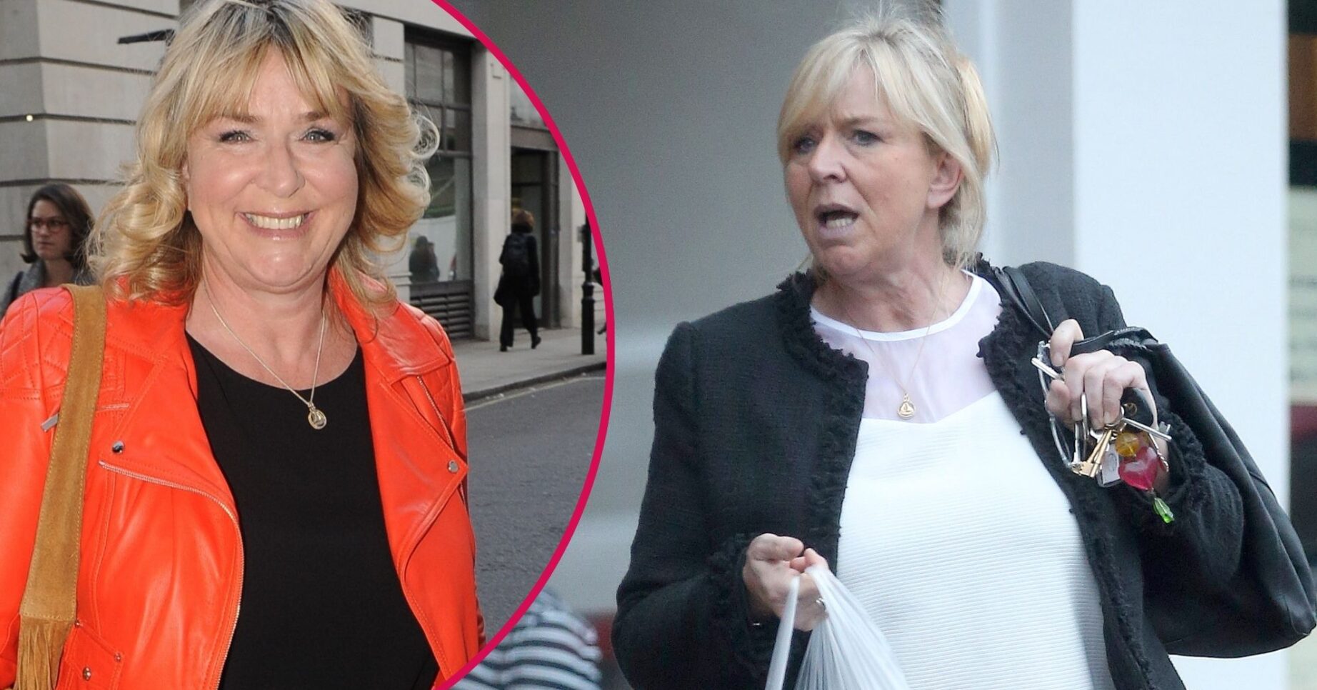 Fern Britton smiling/Fern Britton walking