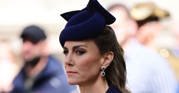 Princess Catherine with a serious expression
