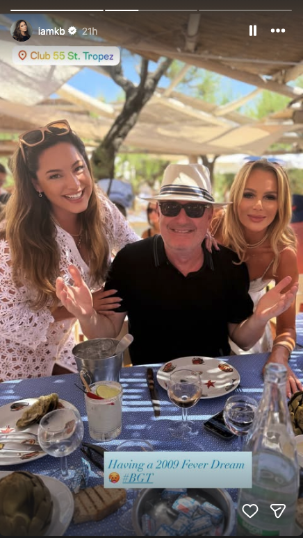 Kelly Brook, Piers Morgan and Amanda Holden on holiday