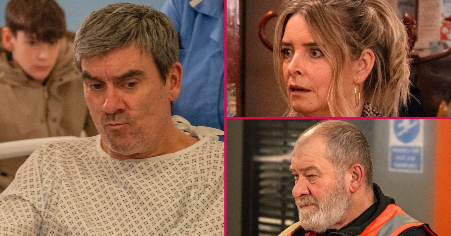 Cain, Charity and Bear in Emmerdale (Credit: ITV)
