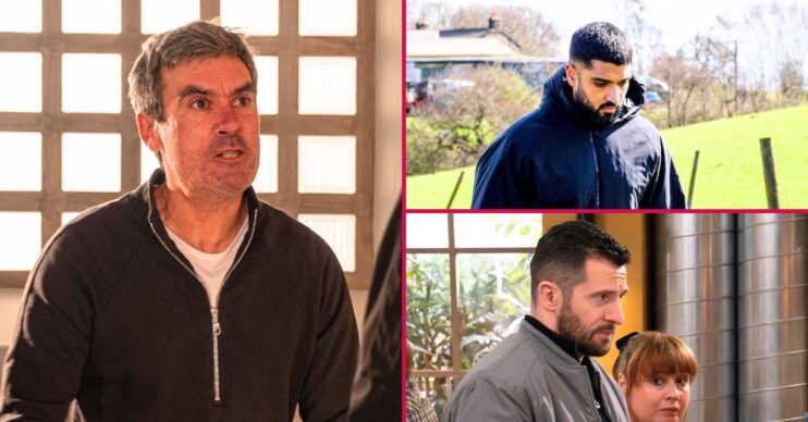Cain, Kammy and Ross split pic in Emmerdale spoilers (Credit: ITV)
