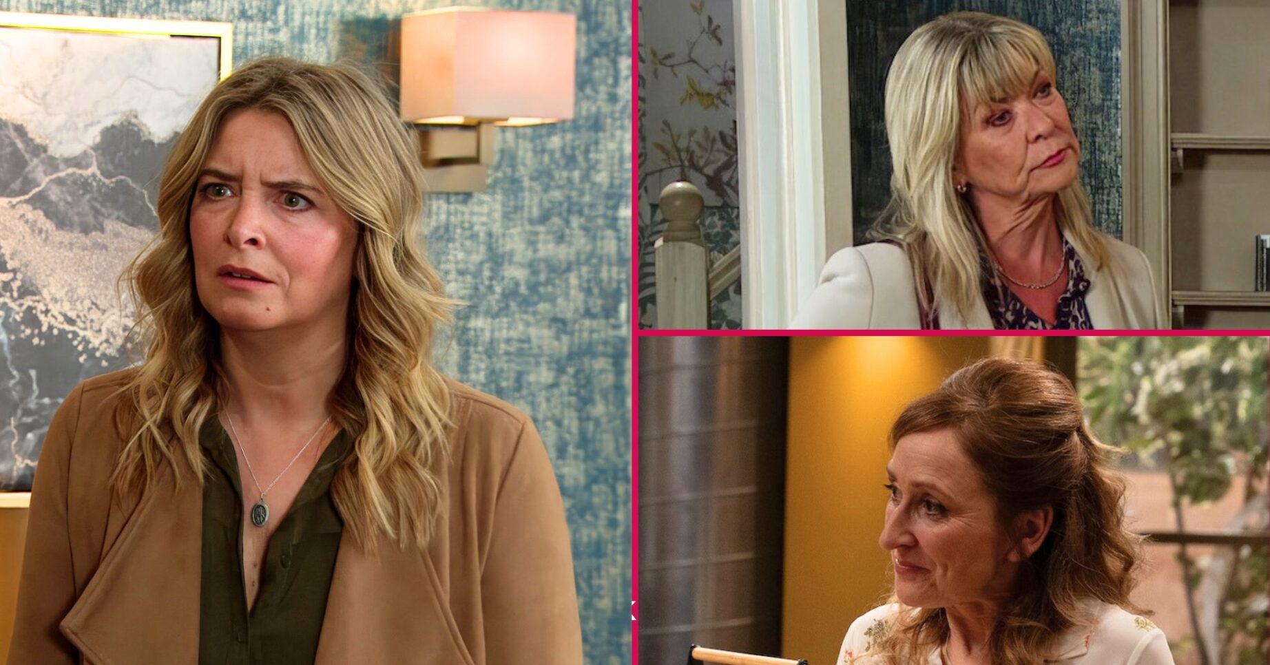 Charity, Kim and Laurel in Emmerdale spoilers (Credit: ITV)