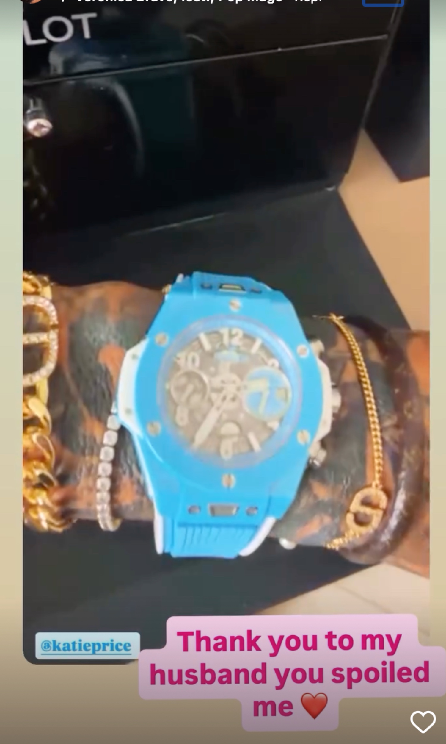 Katie Price's Hublot watch