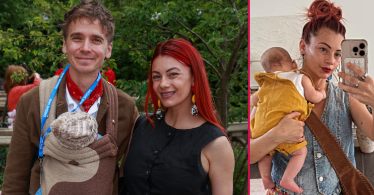 Joe Sugg, Dianne Buswell and baby Bowden