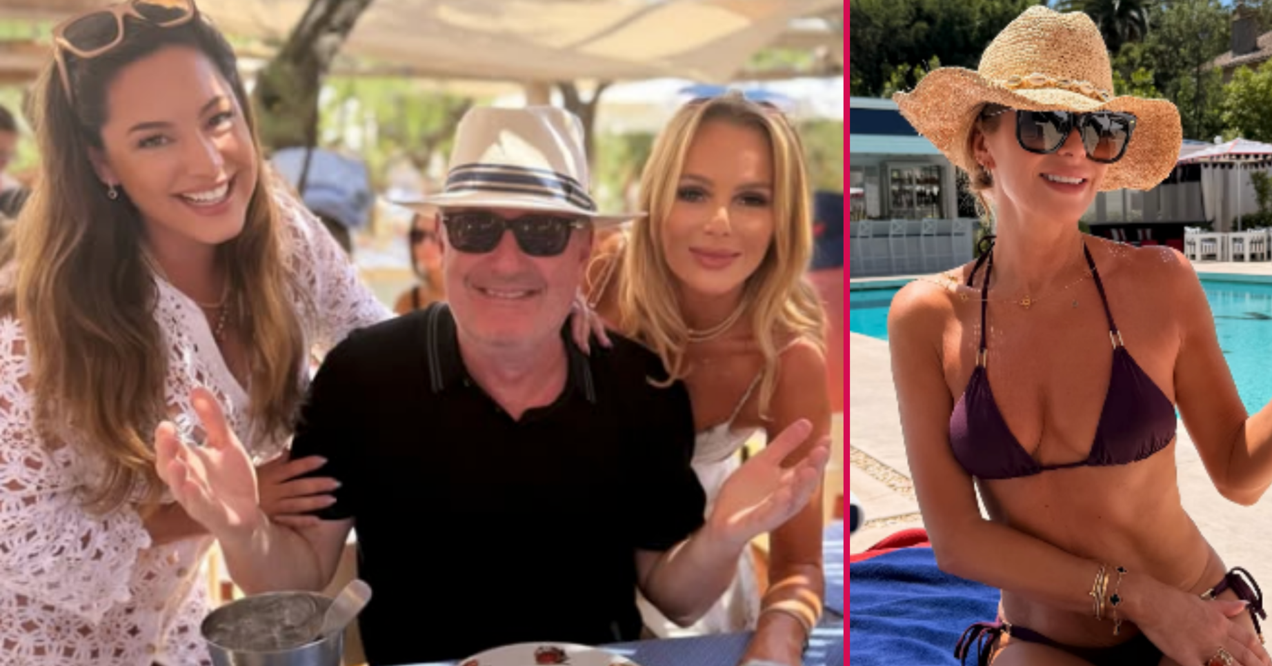 Kelly Brook, Piers Morgan and Amanda Holden on holiday