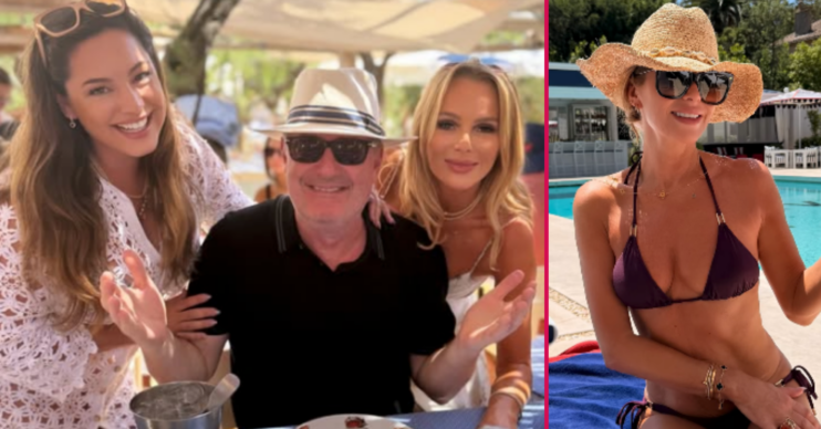 Kelly Brook, Piers Morgan and Amanda Holden on holiday