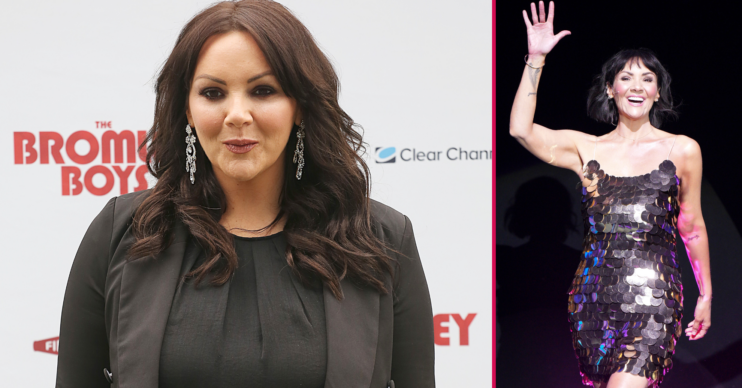 Martine McCutcheon on the red carpet and waving