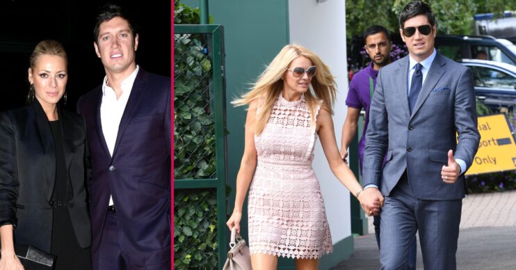 Tess Daly and Vernon Kay together/Tess Daly and Vernon Kay holding hands
