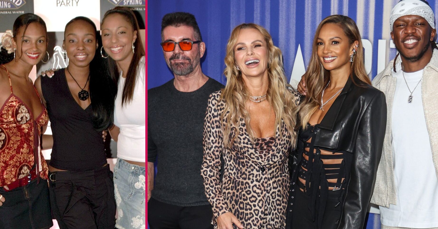 Mis-Teeq smiling/Simon Cowell, Amanda Holden, Alesha Dixon and KSI on the red carpet