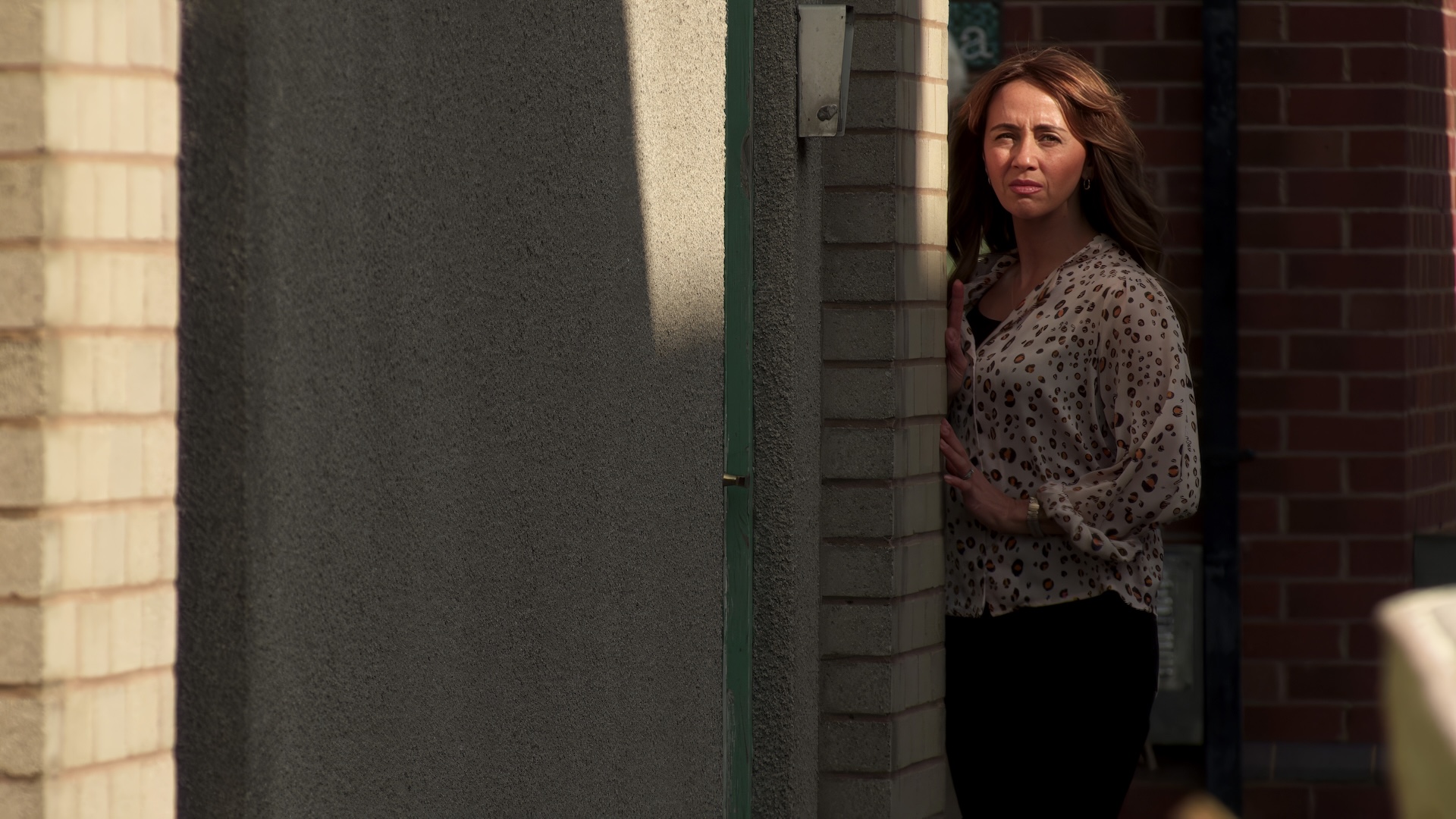 Maria lurking in Coronation Street