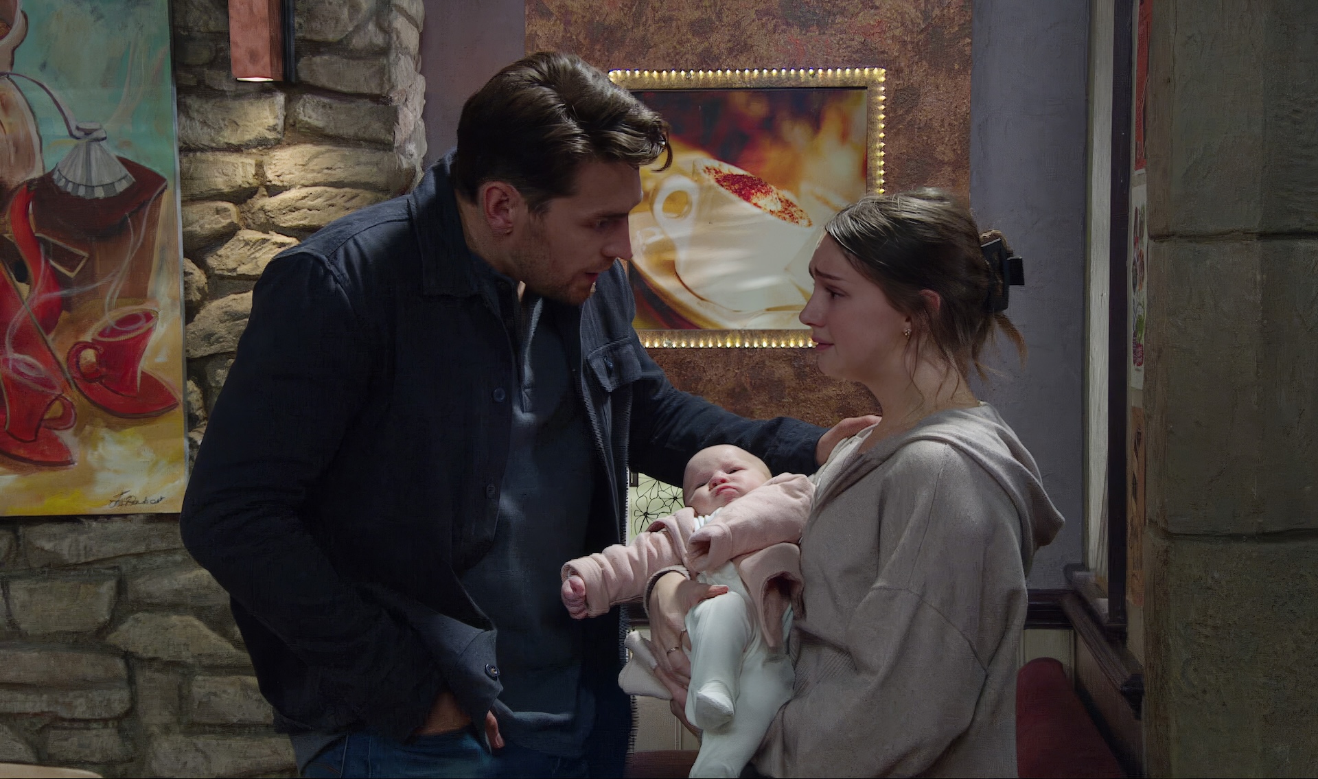 Mack comforts Sarah
