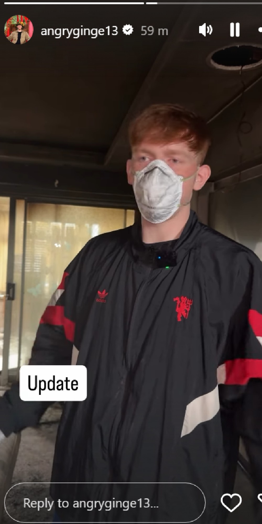 Angry Ginge on his Instagram Stories