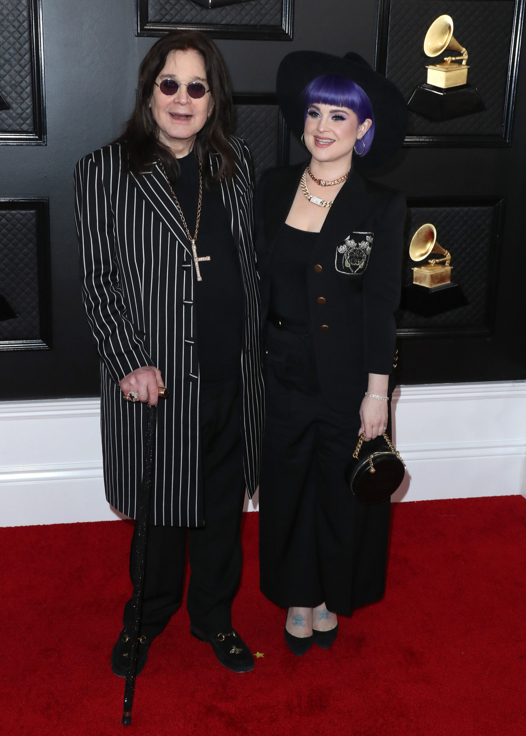 Ozzy Osbourne and Kelly Osbourne on the red carpet