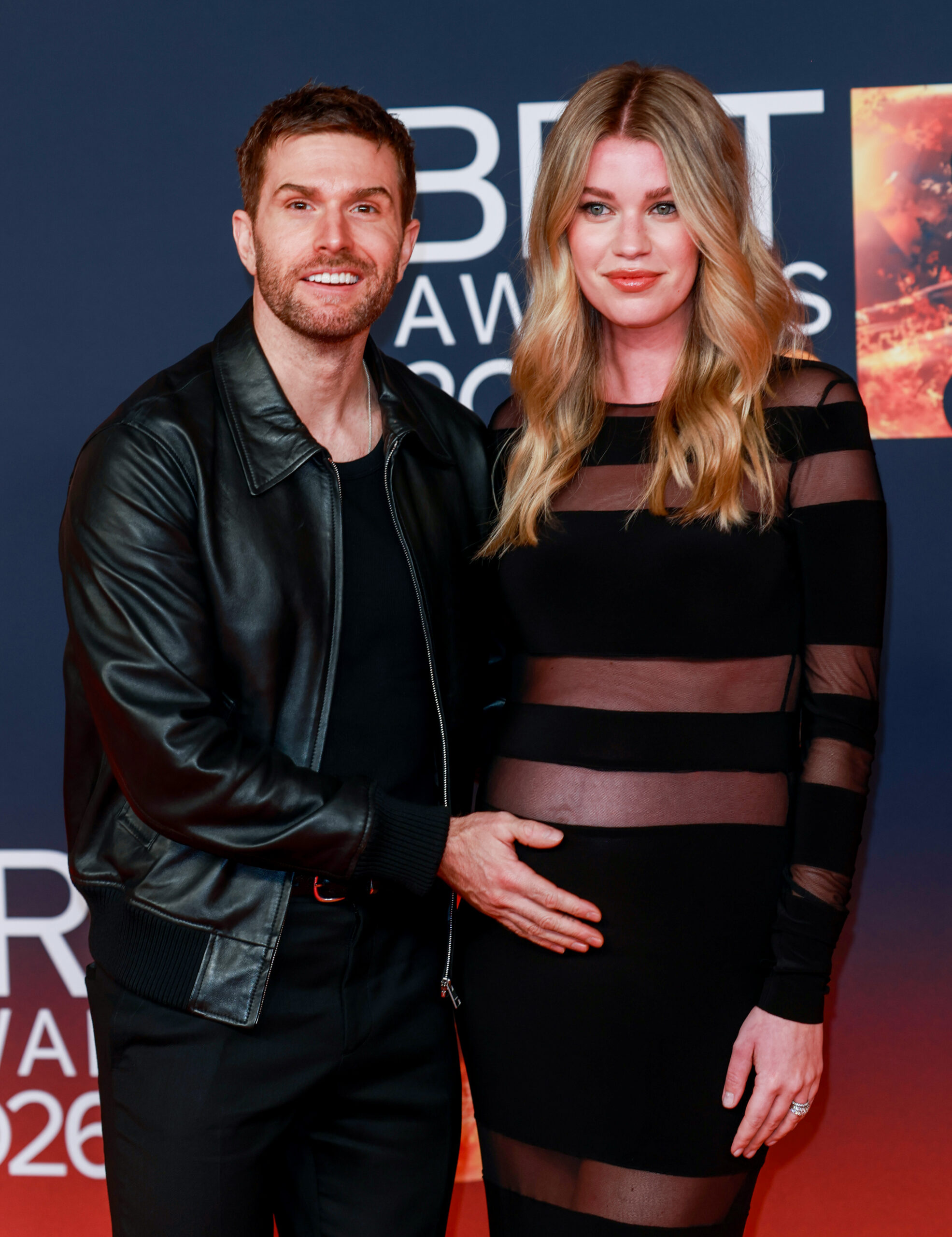 Joel Dommett and wife Hannah at event