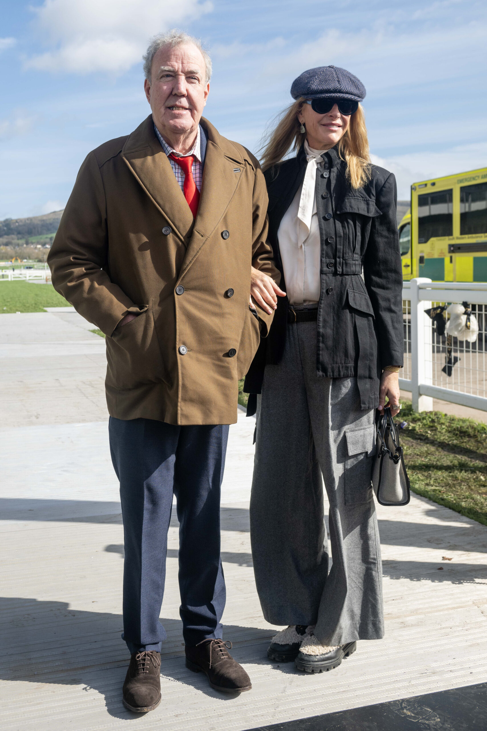Jeremy Clarkson and his wife At The Cheltenham Festival 2026 On Gold Cup Friday