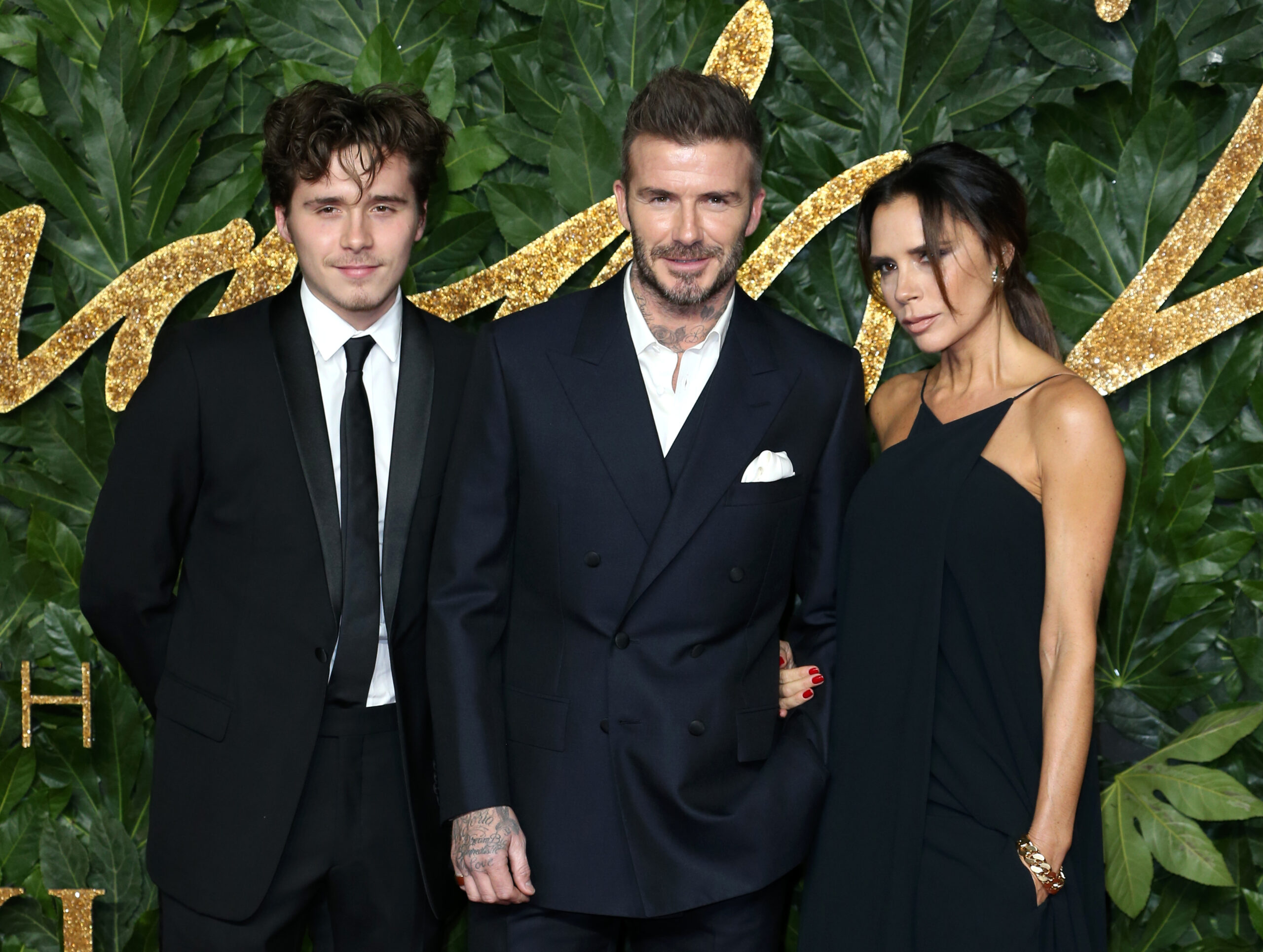 Brooklyn, Victoria and David Beckham