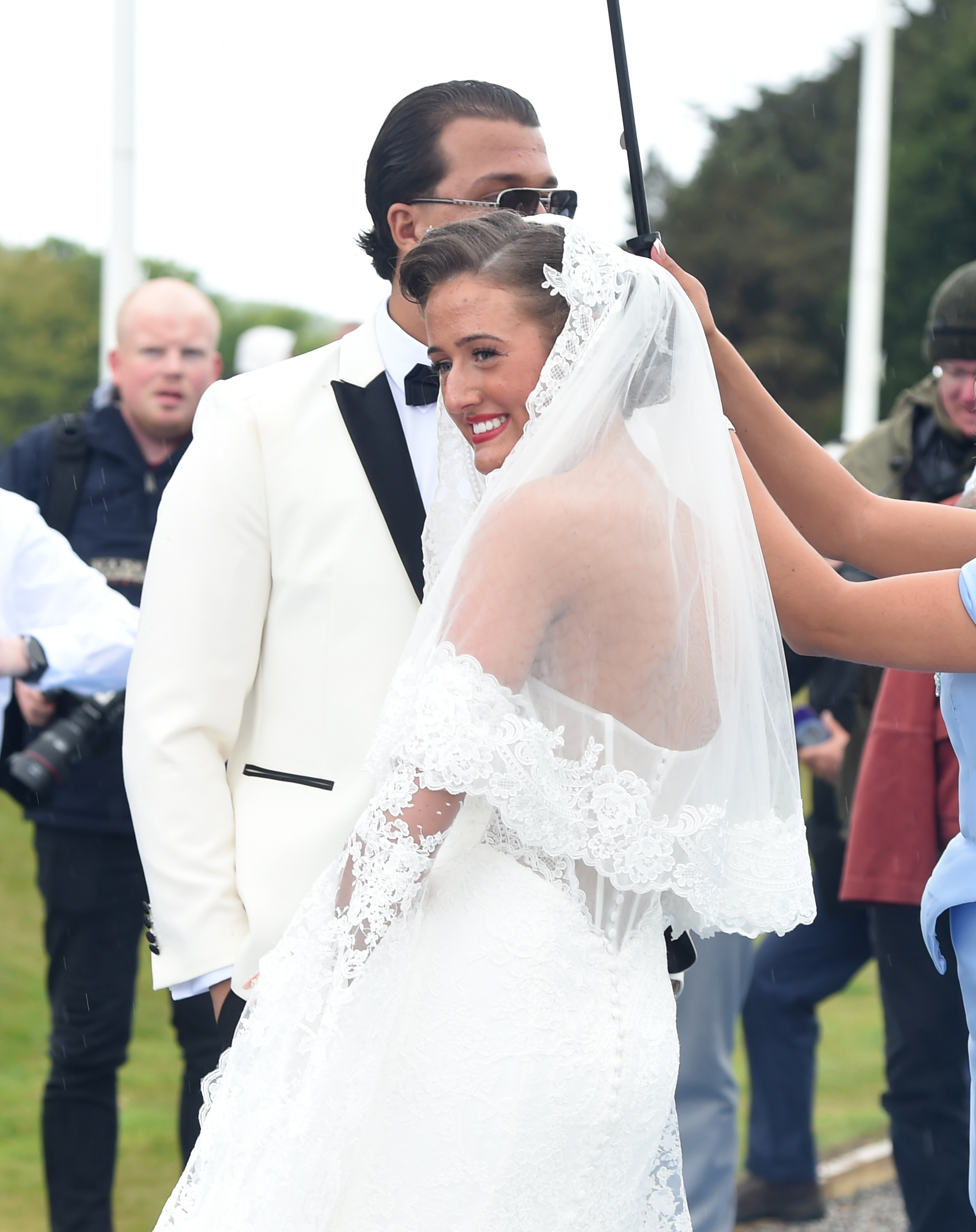 Venezuela Fury smiling on her wedding day