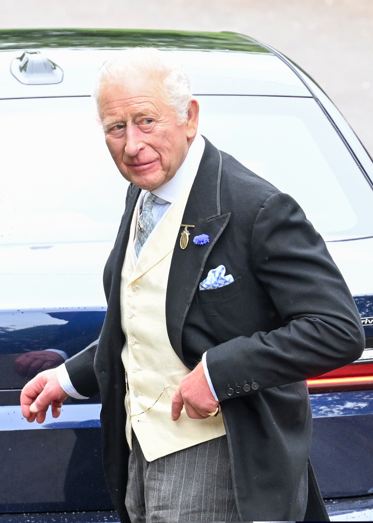 King Charles at Peter Phillips' wedding