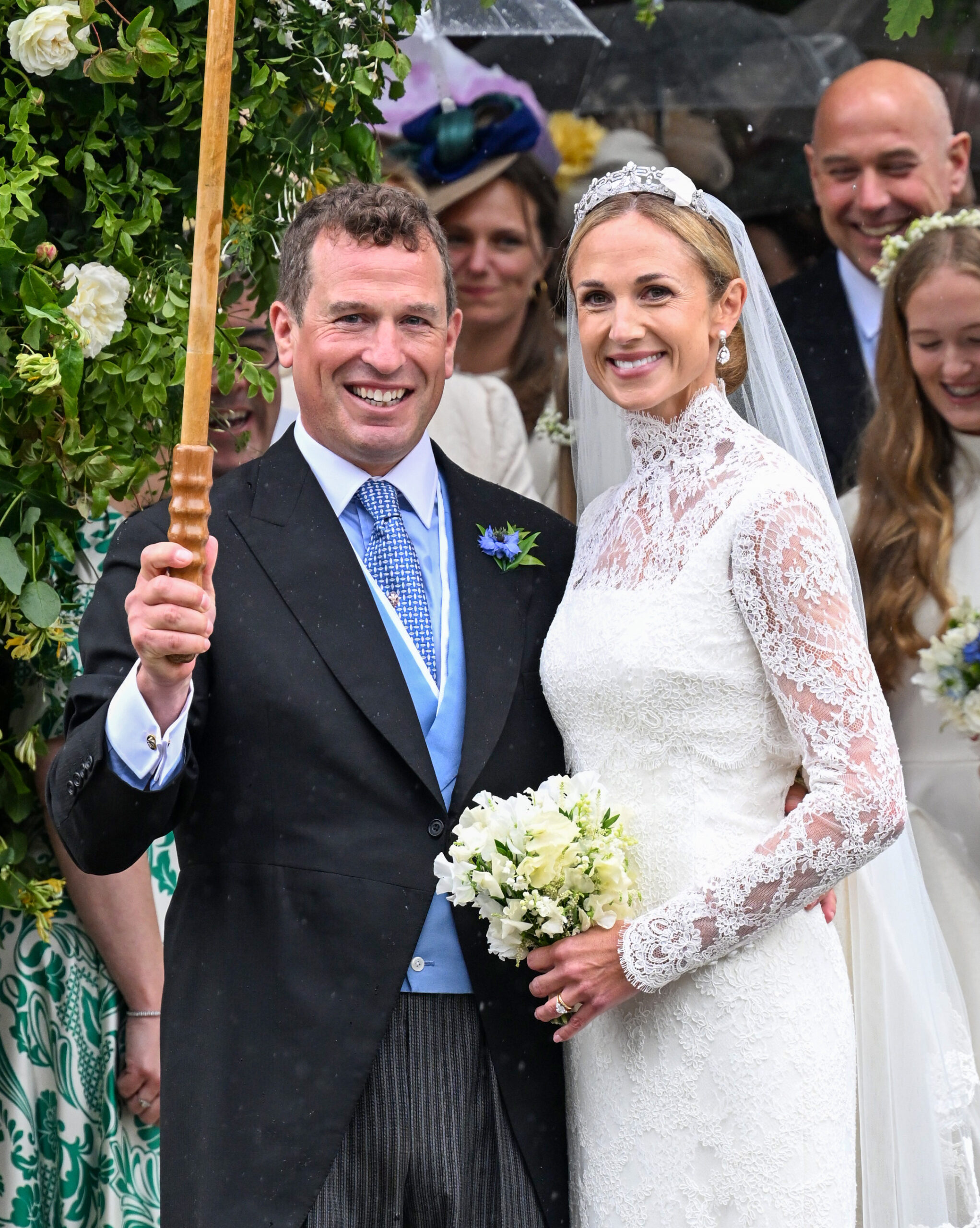 Peter Phillips and Harriet Sperling on their wedding day