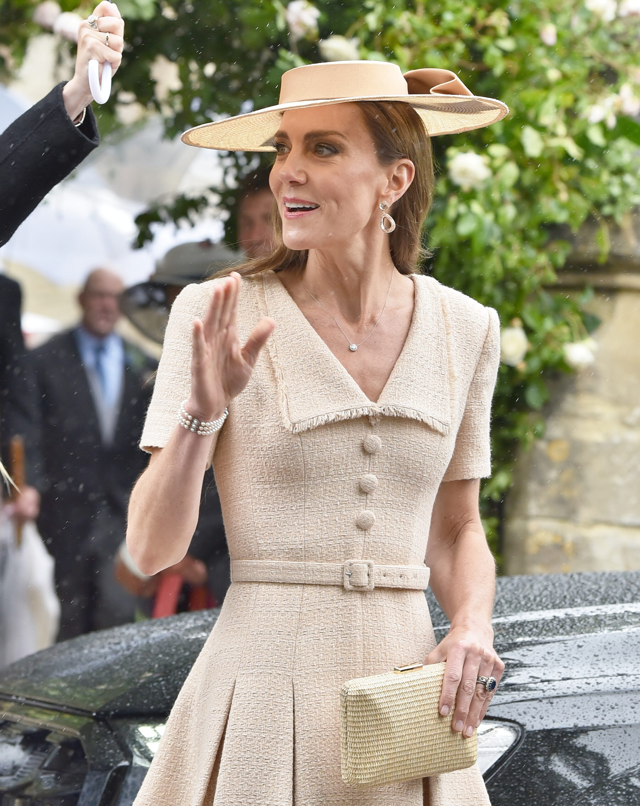 Kate Middleton in a blush dress 