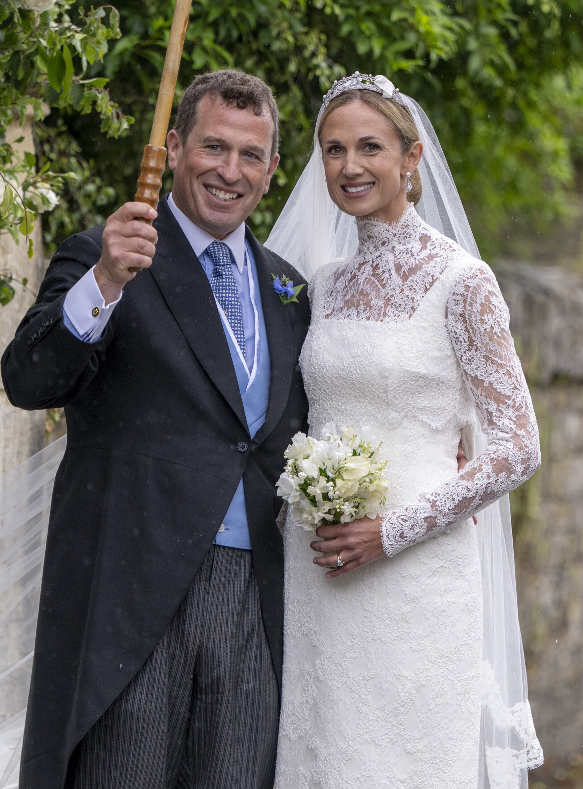 Peter Phillips and Harriet Sperling on their wedding day