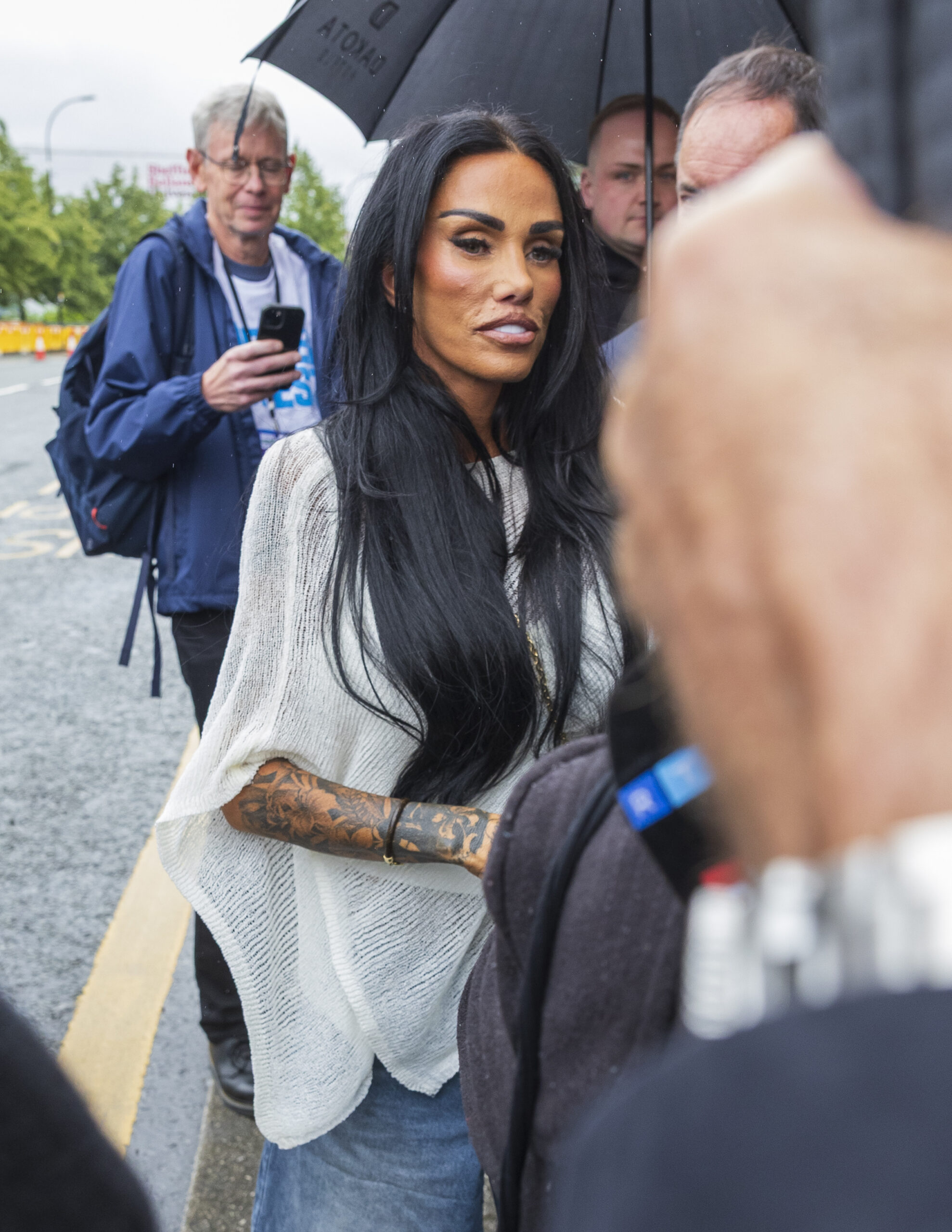 Katie Price looking in front