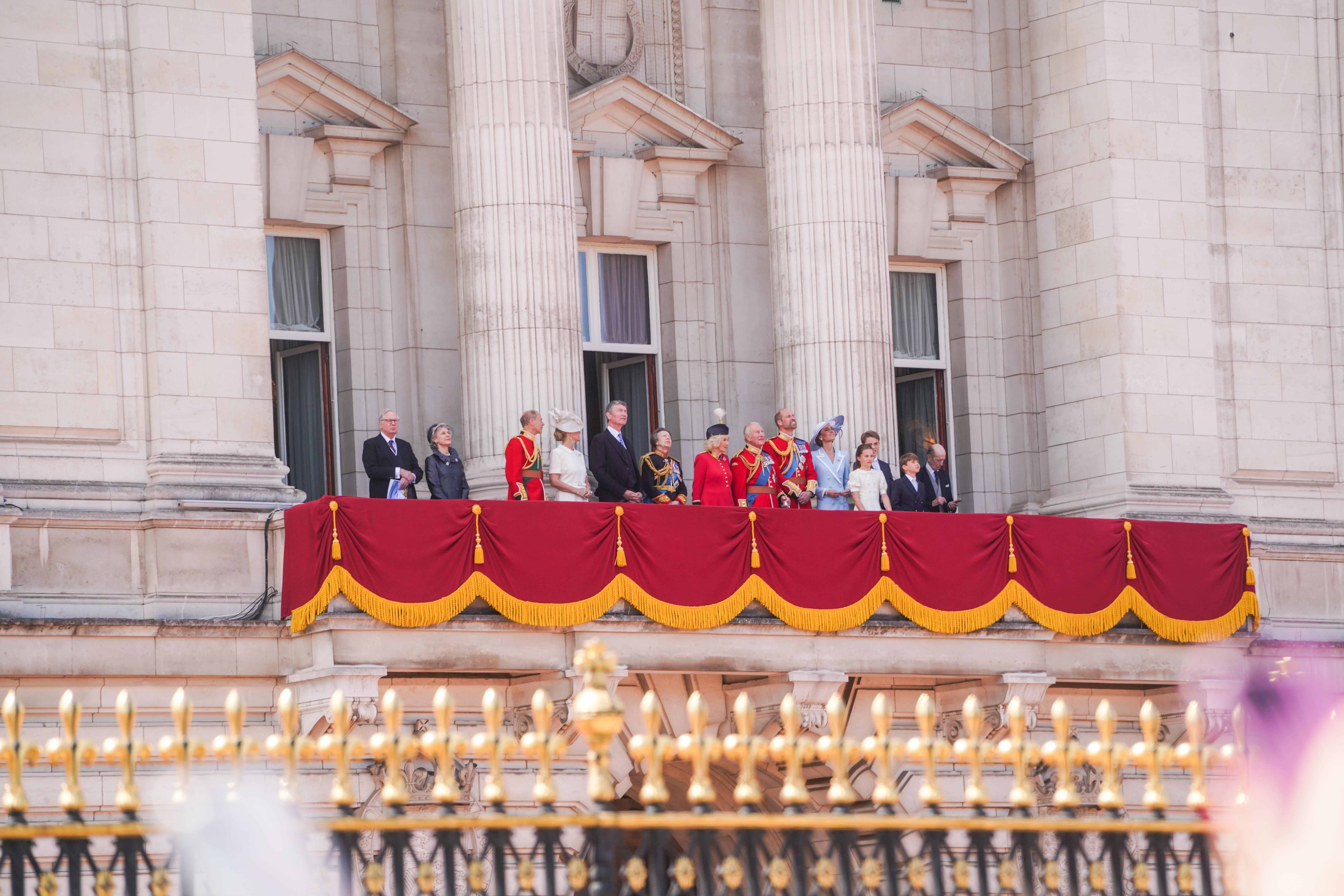 Royal family stood on palace balcony