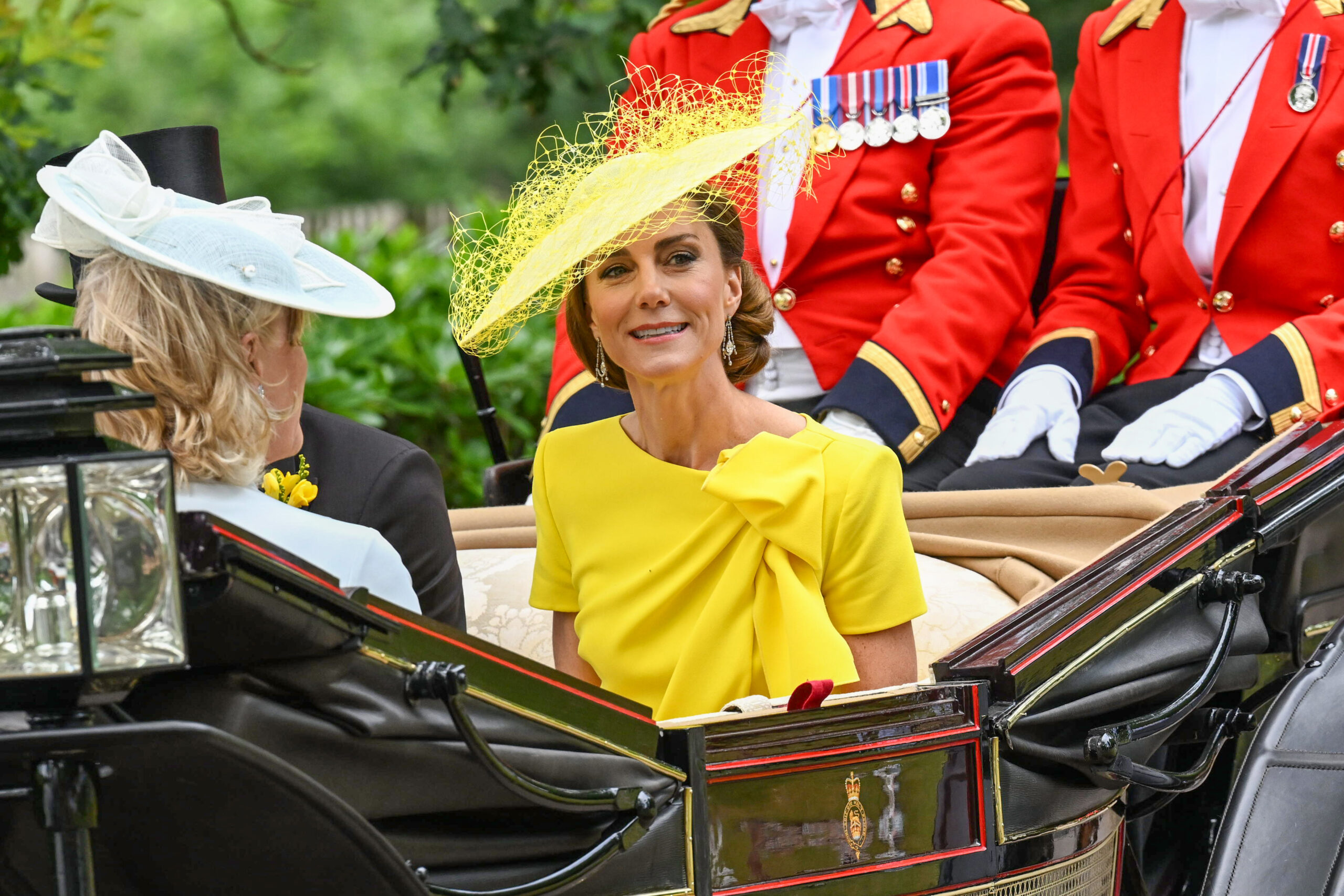 Princess Kate in yellow outfit at Royal Ascot