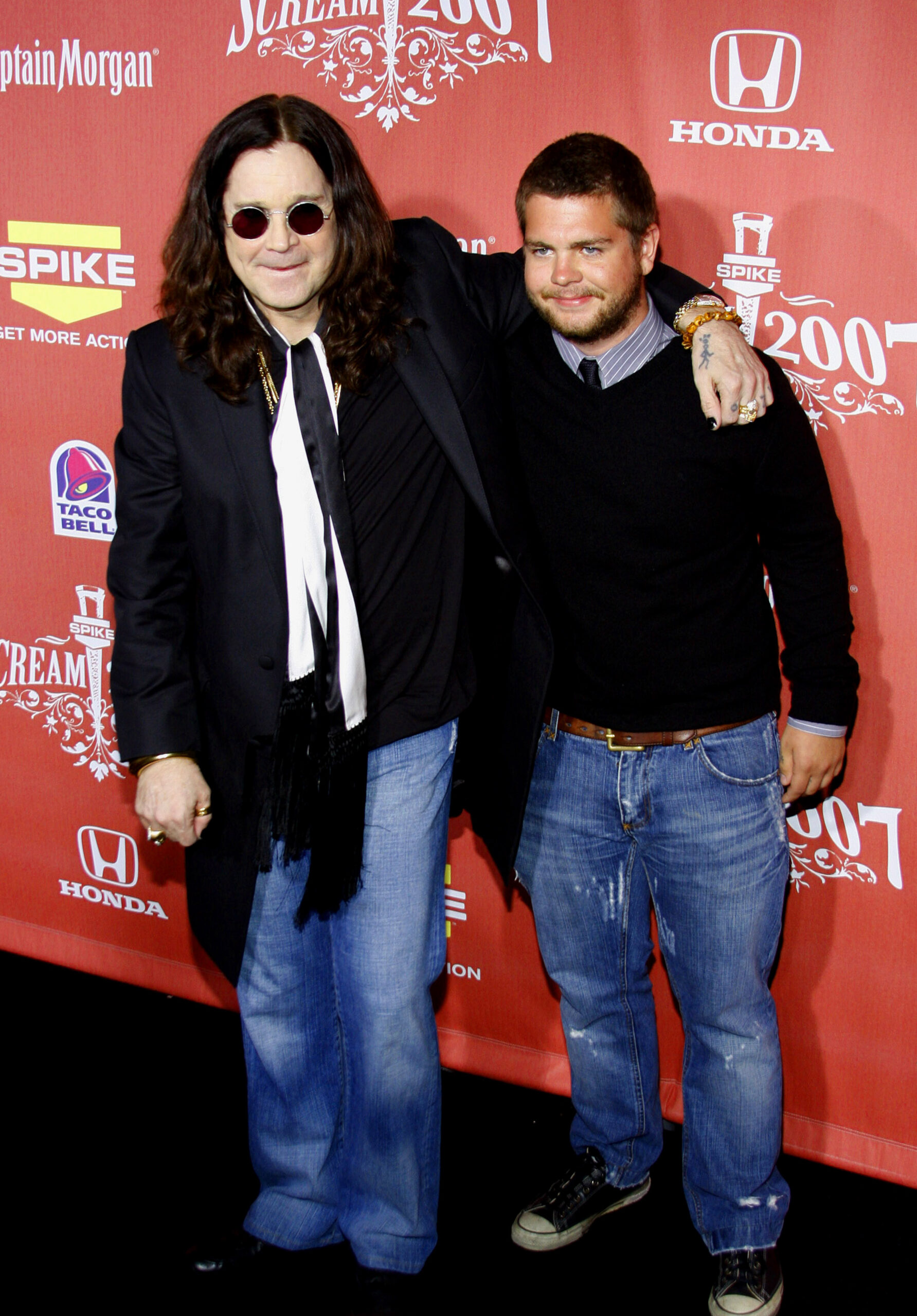 Ozzy Osbourne and Jack Osbourne on the red carpet