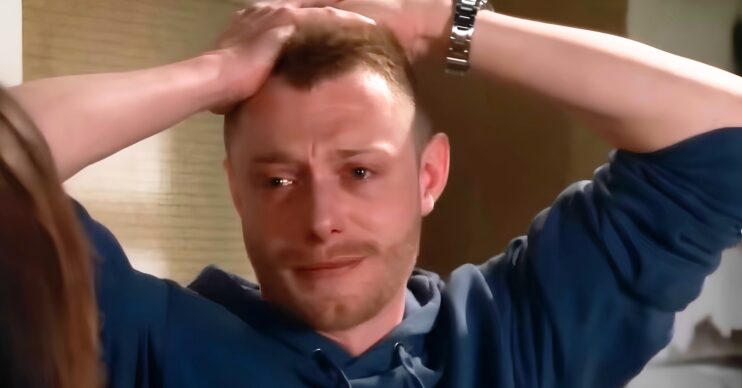 Coronation Street's Daniel with hands on head