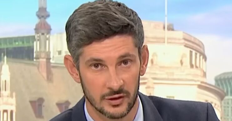 Tom Swarbrick on Good Morning Britain, looking at the camera as he speaks