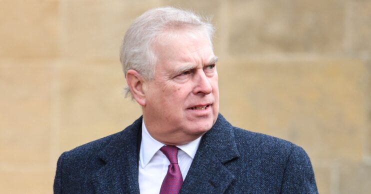 Andrew Mountbatten-Windsor looking to the side